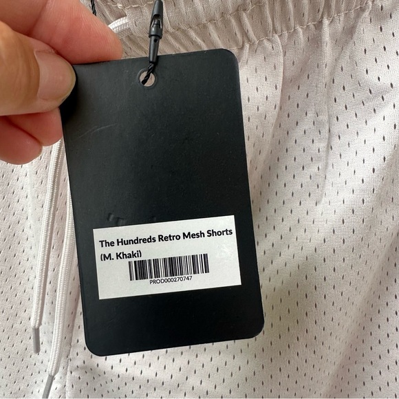 The Hundreds Retro Mesh Shorts M Khaki Beige Basketball Streetwear New NWT - Picture 6 of 11